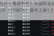 金价“过山车”，为什么推荐有色？中国铝业获主力加仓近2亿元，有色龙头ETF（159876）盘中上探1.35%！