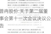 普冉股份:关于第二届董事会第十一次会议决议公告