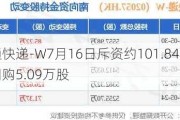 中通快递-W7月16日斥资约101.84万美元回购5.09万股