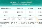 ***电信(600198.SH)：上半年预亏5500万元至7500万元