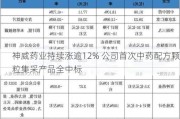 神威药业持续涨逾12% 公司首次中药配方颗粒集采产品全中标