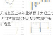 贝瑞基因上半年业绩预计大幅扭亏 无创产前基因检测集采或将带来新增量