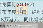 胜龙国际(01182)发布年度业绩，纯利617.8万港元，同比增长657.11%