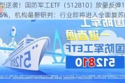 V型逆袭！国防军工ETF（512810）放量反弹1.36%，机构最新研判：行业即将进入全面复苏阶段