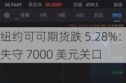 纽约可可期货跌 5.28%：失守 7000 美元关口