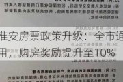 淮安房票政策升级：全市通用，购房奖励提升至10%