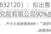 永辉化工（832120）：拟出售中山市永恒化工新材料研究院有限公司90%的股权