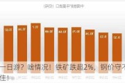 一日游？啥情况！铁矿跌超2%，钢价守不住！