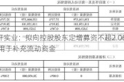 开开实业：拟向控股股东定增募资不超2.06亿元 用于补充流动资金