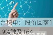 台积电：股价回落1.9%触及164.92美元，基金经理连续三周减持美国科技股