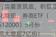 行情震荡筑底，积极变化隐现，券商ETF（512000）5月份额大增超7亿份！