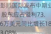 彭顺国际发布中期业绩 股东应占溢利73.6万美元同比增长183.08%