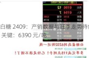 白糖 2409：产销数据与旺季走势待解  关键：6390 元/吨