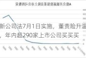 新公司法7月1日实施，董责险升温，年内超290家上市公司买买买