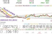 先锋电子（002767）：股价成功突破年线压力位-后市看多（涨）（06-18）