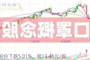 同益股份下跌5.01%，报13.46元/股