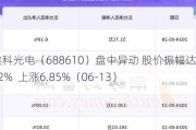 埃科光电（688610）盘中异动 股价振幅达8.62%  上涨6.85%（06-13）