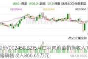 益生股份(002458.SZ)5月白羽肉鸡苗销售收入1.96亿元  种猪销售收入866.65万元