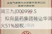 华润三九(000999.SZ)：拟向昆药集团转让华润圣火51%股权