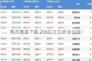 两市震荡下跌 256亿主力资金出逃！