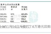 极兔速递-W11月14日斥资777.6万港元回购131.1万股