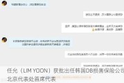 任允（LIM YOON）获批出任韩国DB损害保险公司北京代表处首席代表