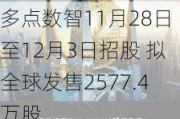 多点数智11月28日至12月3日招股 拟全球发售2577.4万股