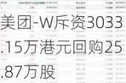 美团-W斥资3033.15万港元回购25.87万股