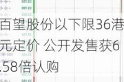 百望股份以下限36港元定价 公开发售获6.58倍认购