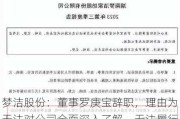 梦洁股份：董事罗庚宝辞职，理由为无法对公司全面深入了解，无法履行董事职责、尽到董事义务