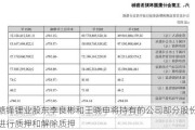 赣锋锂业股东李良彬和王晓申将持有的公司部分股份进行质押和解除质押