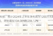 翔港科技：预计2024年上半年净利润为1200万元到1800万元，同比增加104.08%到206.12%