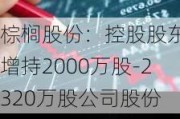 棕榈股份：控股股东拟增持2000万股-2320万股公司股份