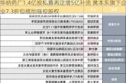 华纳药厂1.4亿投私募再定增5亿补流 黄本东旗下企业7.3折包揽加强控股权