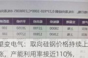 望变电气：取向硅钢价格持续上涨，产能利用率接近110%，2024年计划加大取向硅钢出口占比