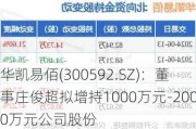 华凯易佰(300592.SZ)：董事庄俊超拟增持1000万元-2000万元公司股份