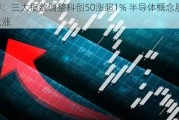 午评：三大指数调整科创50涨超1% 半导体概念股集体大涨