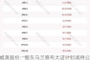 威奥股份：股东乌兰察布太证计划减持公司股份不超过约143万股