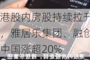 港股内房股持续拉升，雅居乐集团、融创中国涨超20%