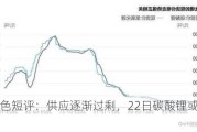 长江有色短评：供应逐渐过剩，22日碳酸锂或上涨放缓