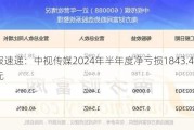 财报速递：中视传媒2024年半年度净亏损1843.49万元