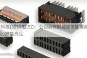 凯旺科技(301182.SZ)：公司具有铜缆高速连接器产品，产能充足