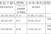 明牌珠宝下跌5.05% 上半年净利润预计大幅下降