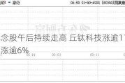 苹果概念股午后持续走高 丘钛科技涨逾11%富智康集团涨逾6%