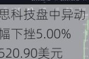 新思科技盘中异动 大幅下挫5.00%报520.90美元