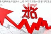 中资券商股早盘集体上扬 申万宏源及中国银河均涨超4%