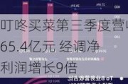 叮咚买菜第三季度营收65.4亿元 经调净利润增长9倍