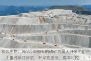 和邦生物：AEV公司拥有的磷矿为露天开采的矿产，上覆浅层红砂岩，开采难度低，成本可控