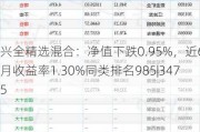 兴全精选混合：净值下跌0.95%，近6个月收益率1.30%同类排名985|3475