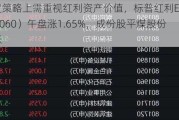 配置策略上需重视红利资产价值，标普红利ETF（562060）午盘涨1.65%，成份股平煤股份领涨